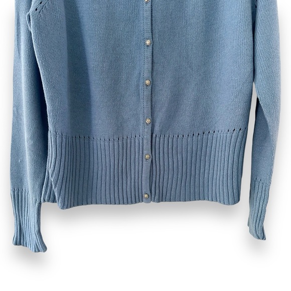 Vintage Casual Corner Annex Ice Blue Cardigan Sparkly Buttons Cottagecore XL - Picture 4 of 12